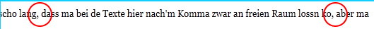 Koa Platz hintam Komma